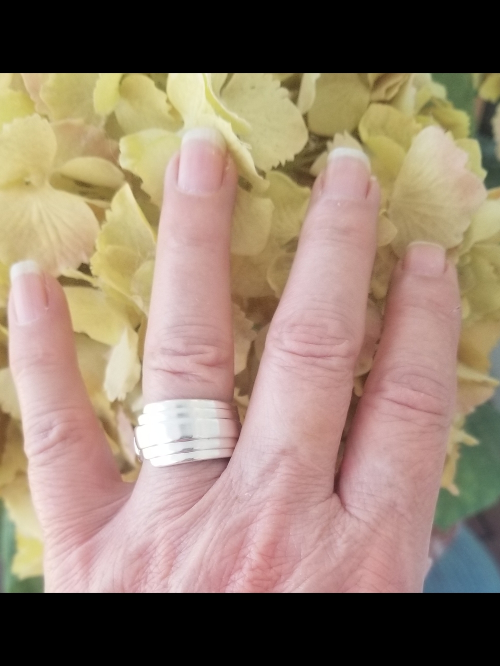 Handcrafted Solid Sterling Silver Spoon Ring Size 8 1/2 (5 oz.)